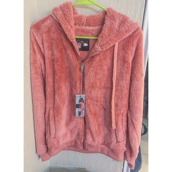 Soft Pink Zip-Up Sweater - Picture 1 of 6